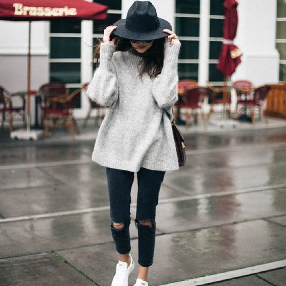 Grey oversized sweater